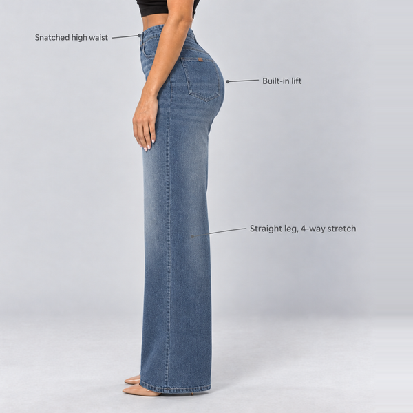Light Blue jeans, Side view